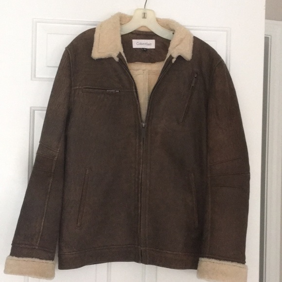 Calvin klein sheepskin jacket Clearance